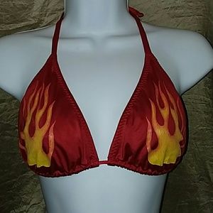 Flaming hot bikini top